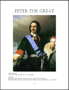 Peter the Great: Warpspawn card game