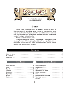Pocket Lands: Geomorph Cards (Rules)