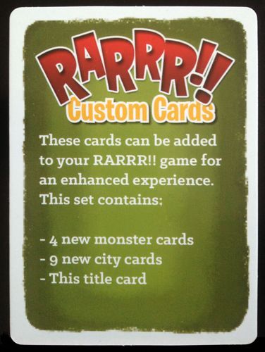 RARRR!! Bonus Cards