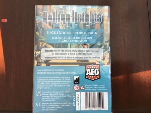 Rolling Heights Kickstarter Promo Pack: Designer and Angry Ape Micro Expansion