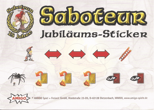 Saboteur: 15 Jahre Jubiläums-Sticker