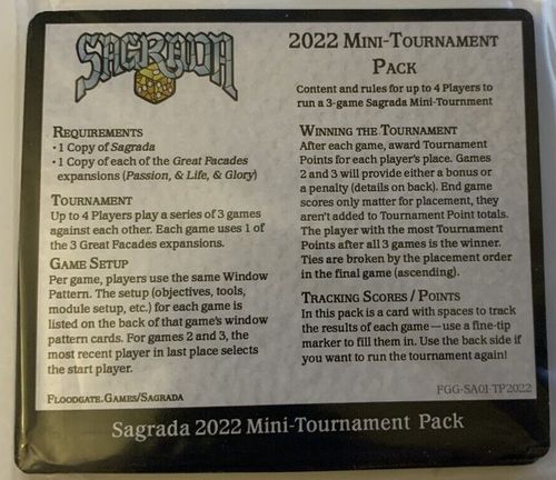Sagrada: The Great Facades – 2022 Mini-Tournament Pack