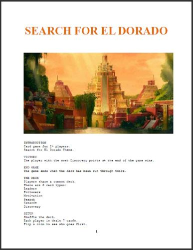 Search for El Dorado