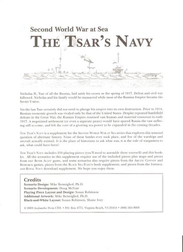 Second World War at Sea: The Tsar's Navy