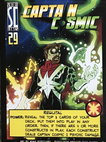 Sentinels of the Multiverse: Captain Cosmic Promo Card