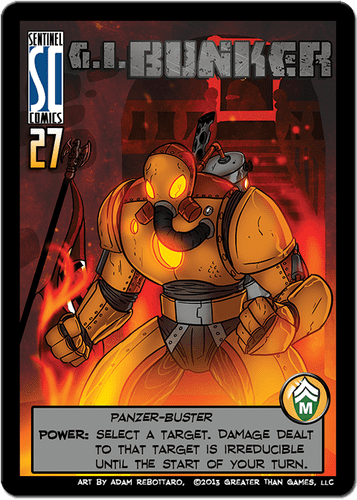 Sentinels of the Multiverse: G.I. Bunker Promo Card