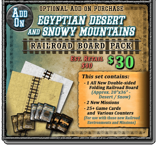 Shadows of Brimstone: Egyptian Desert and Snowy Mountains Railroad Board Pack