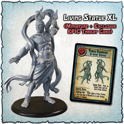 Shadows of Brimstone: Forbidden Fortress – XL Living Statue Miniature + Exclusive EPIC Threat
