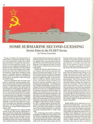 Some Submarine Second-Guessing