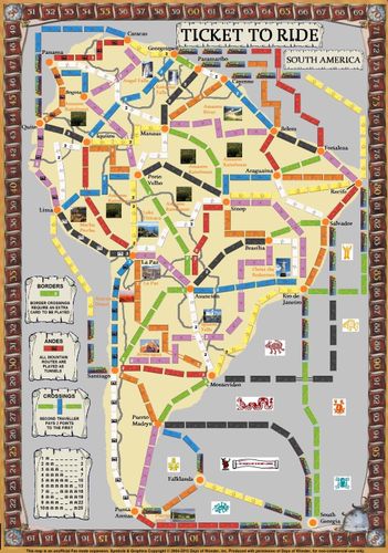 South America (fan expansion for Ticket to Ride)