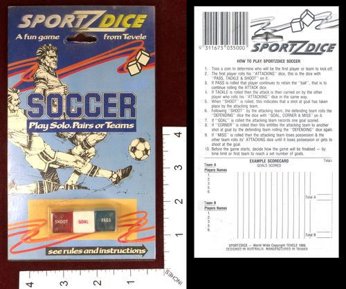 Sportz Dice:  Soccer