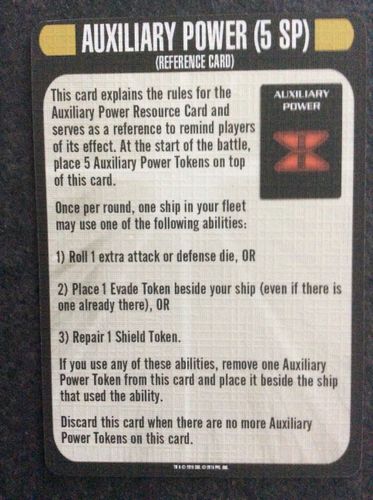Star Trek: Attack Wing – Auxiliary Power Resource