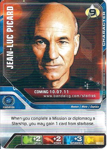 Star Trek Deck Building Game: The Next Generation – Release Date Ad Card – Jean-Luc Picard