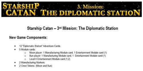Starship Catan: 3. Mission – The Diplomatic Station