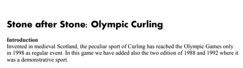 Stone after Stone: Olympic Curling
