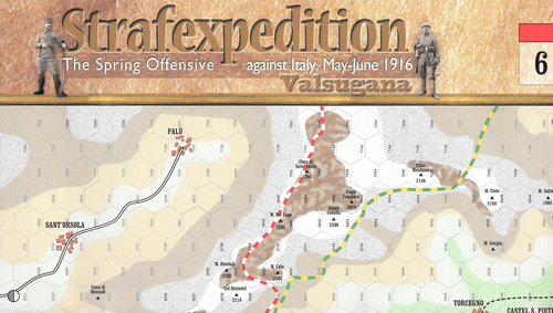 Strafexpedition 1916: Valsugana Map