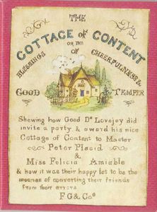 The Cottage of Content or the Blessings of Cheerfulness & Good Temper