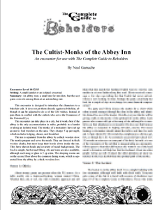 The Cultist-Monks of the Abbey Inn