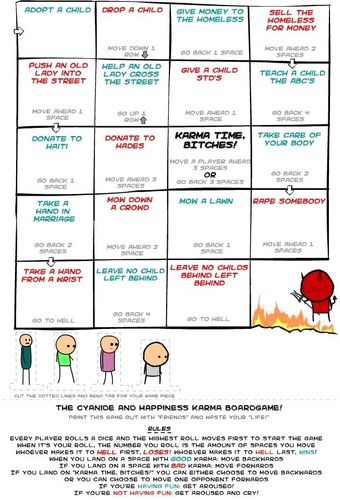 The Cyanide and Happiness Karma Boardgame
