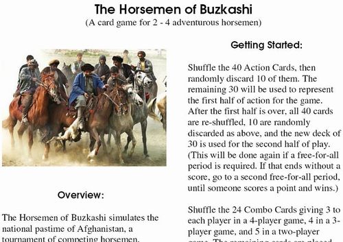 The Horsemen of Buzkashi