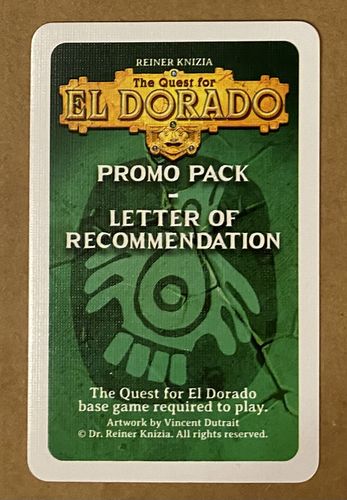 The Quest for El Dorado: Promo Pack – Letter of Recommendation