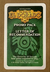 The Quest for El Dorado: Promo Pack – Letter of Recommendation