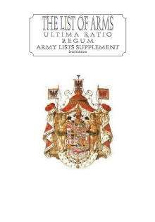 Ultima Ratio Regum (2nd Edition): The List of Arms – Army Lists Supplement