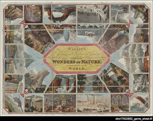 Wallis's Elegant and Instructive Game exhibiting the Wonders of Nature in Each Quarter of the World
