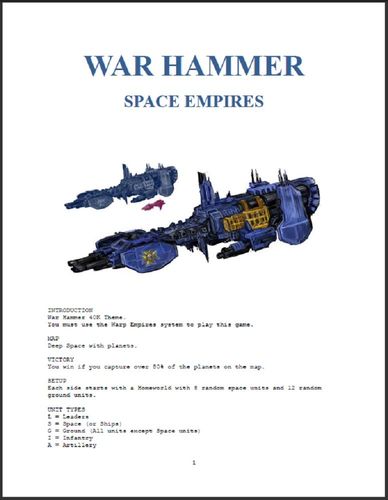War Hammer Space Empires