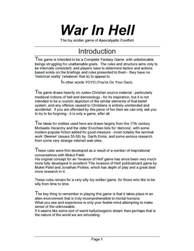 War in Hell