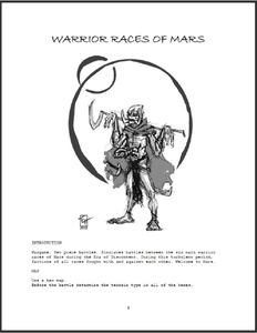 Warrior Races of Mars