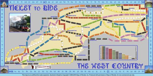 West Country (UK) (fan expansion for Ticket to Ride)