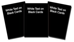 White Text on Black Cards