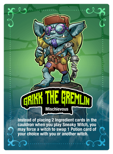 Witchful Thinking: Grikk the Gremlin Promotional Character card