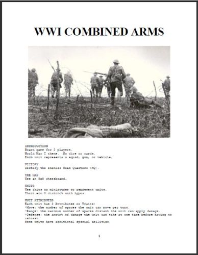 WWI Combined Arms